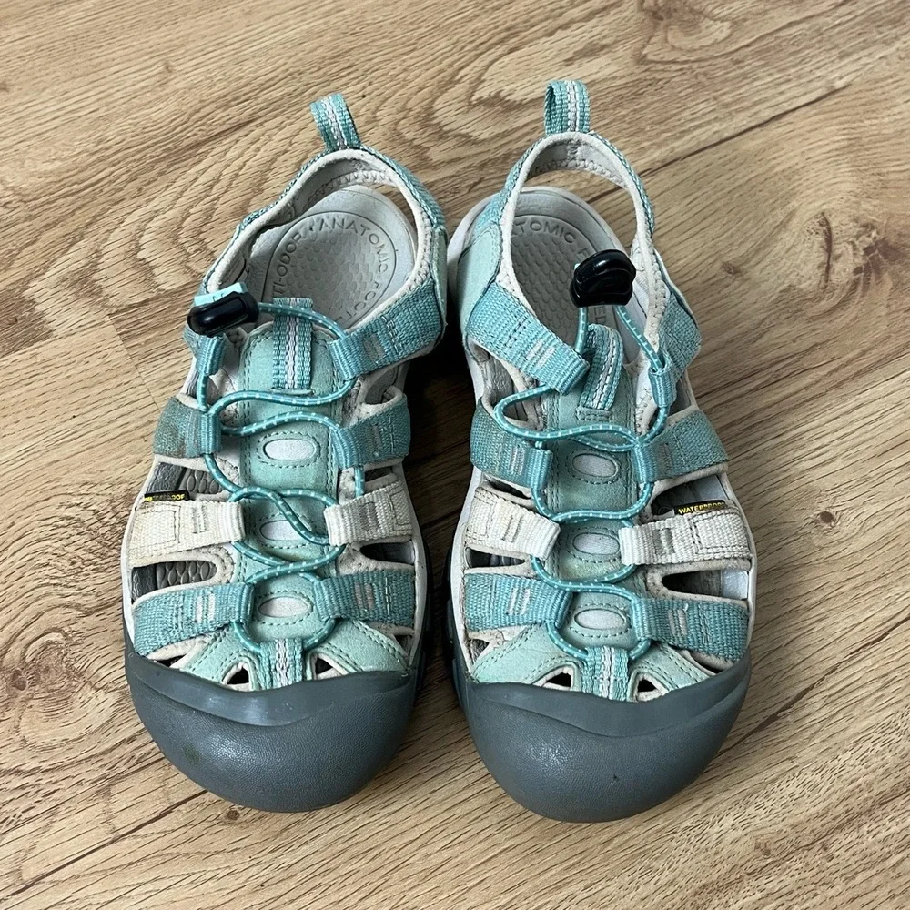Keen Newport H2 Waterproof Turquoise Beige Closedtoe Securefit‎ Sandals Kids 7